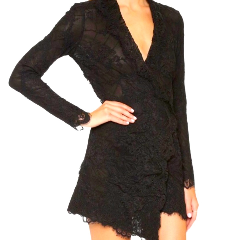 Gorgeous Stone Cold Fox Black Lace Dress - Picture 1 of 6
